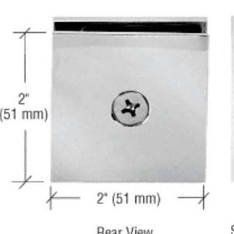 GPI  SQUARE STYLE HOLE-IN-GLASS CLAMP