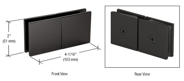 GPI SQUARE STYLE MOVABLE TRANSOM GLASS-TO-GLASS 180 DEGREE CLAMP